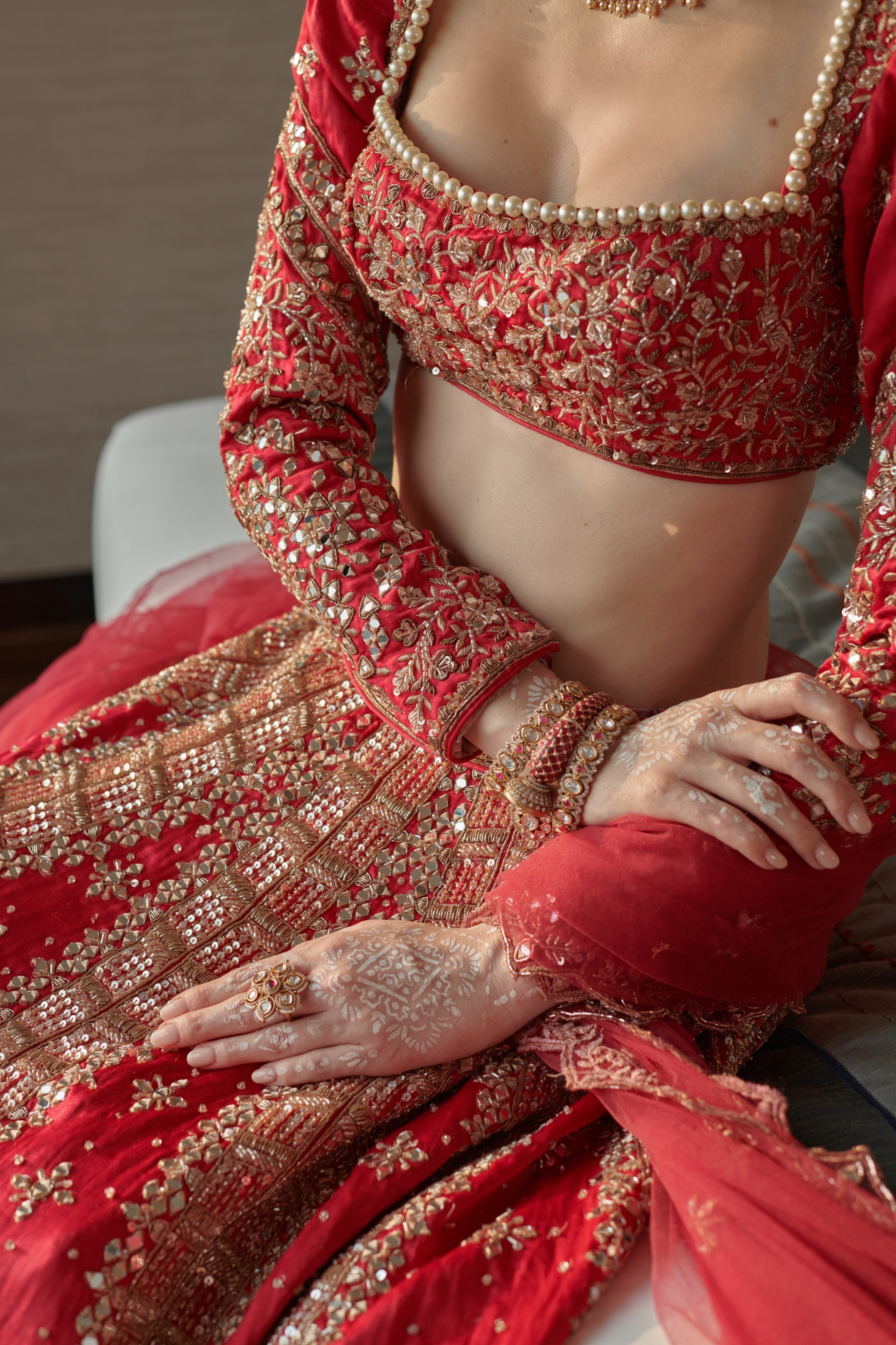 Aayna Respberry Pink Habutai Silk and Net Lehenga Set