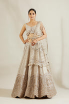 Abalon Grey Hand Embroidery and Machine Embroidery Lehenga Set