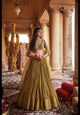 Afreen Gold Raw Silk Lehenga Set