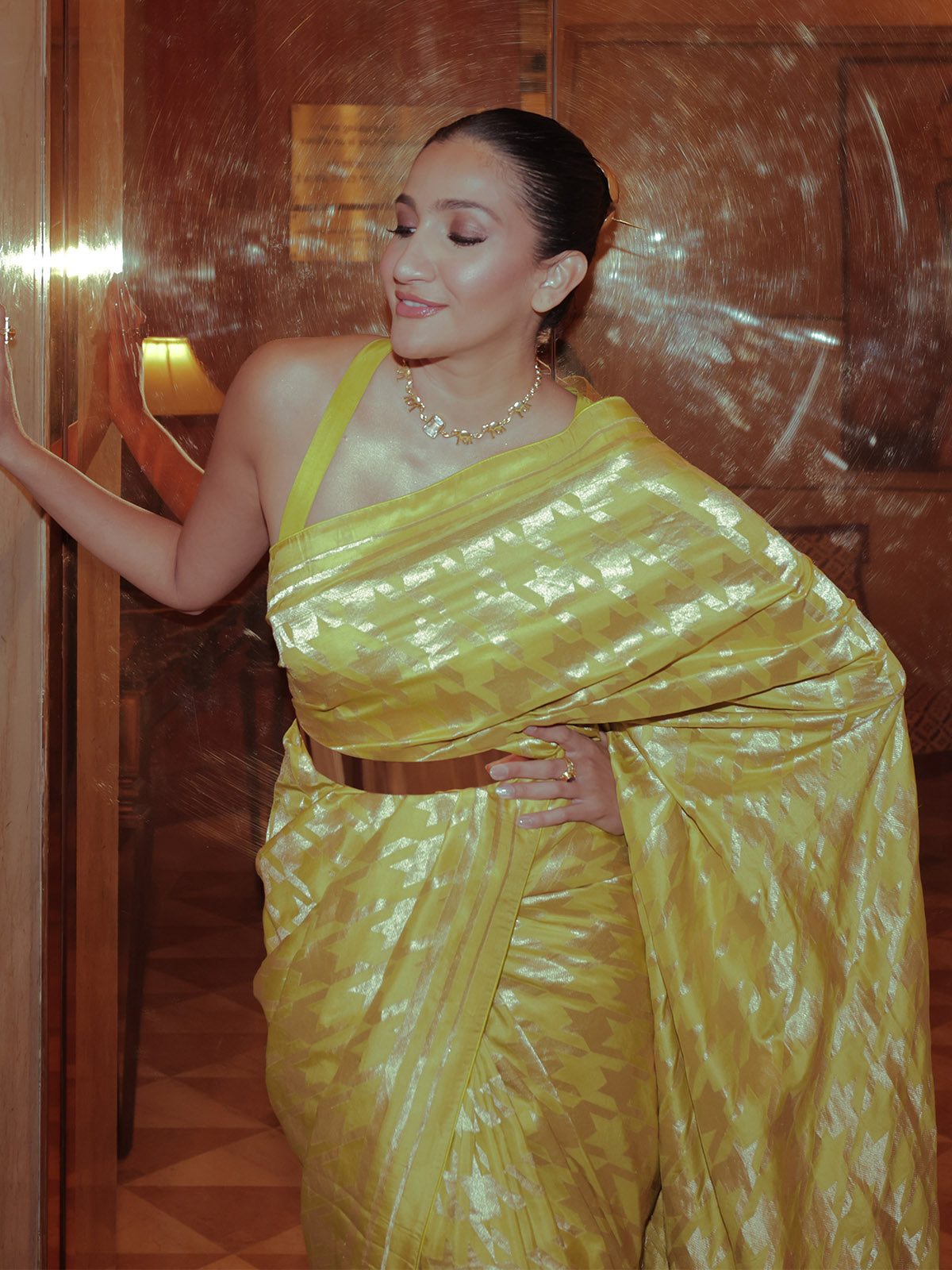 Yellow Gerum Saree
