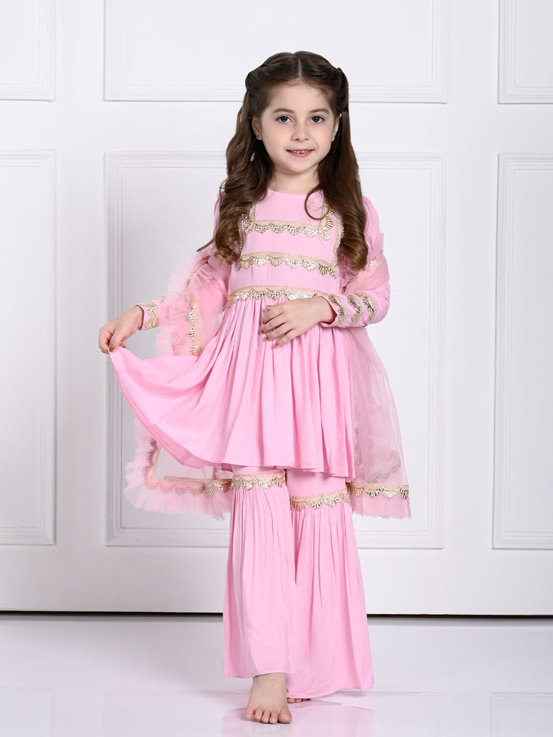 Ariyah Suit Set- A Light Pink Suit for Girls