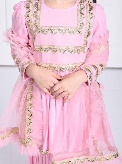 Ariyah Suit Set- A Light Pink Suit for Girls