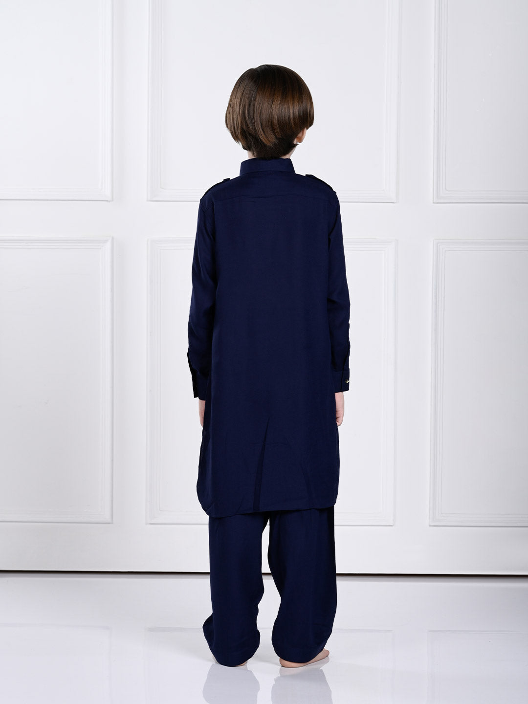 Neel - Navy Blue Pathani Kurta Pajama Set