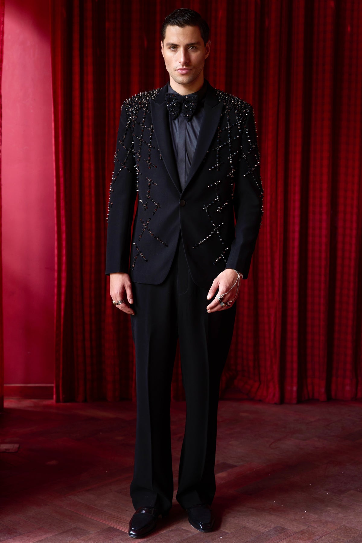 Abyssal Gleam Embroidered Tuxedo Set