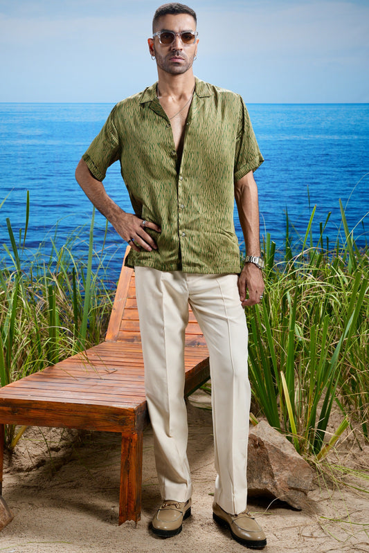 Jade Zephyr Habutai Silk Shirt