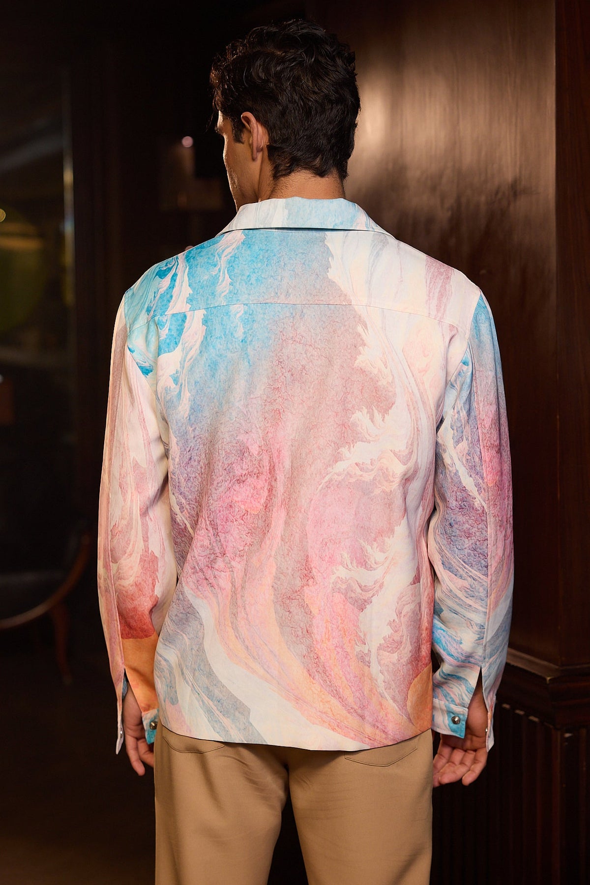 Kapil Sharma in Pastel Tide Printed Bomber Jacket