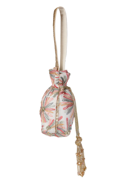 Crème Iris Potli Bag