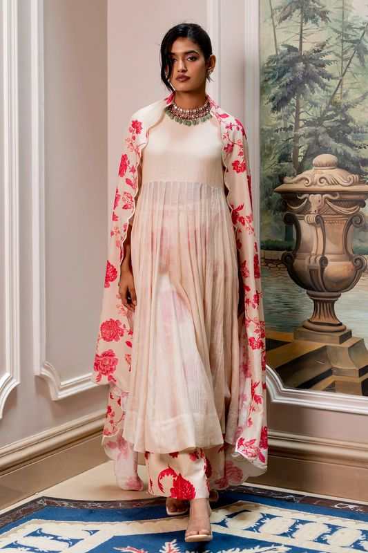 LAUREL ANARKALI SET – OFF WHITE
