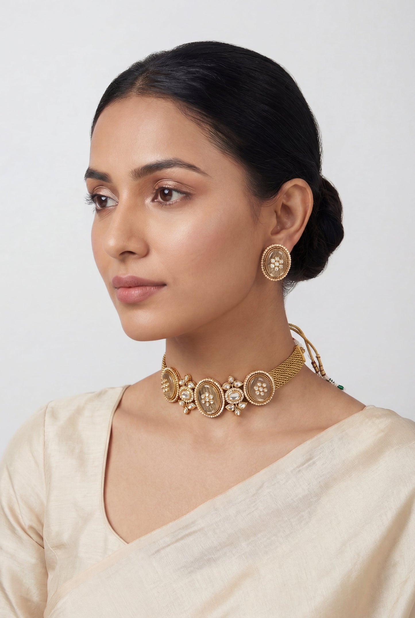 Niraaz Gold Finish Kundan Choker