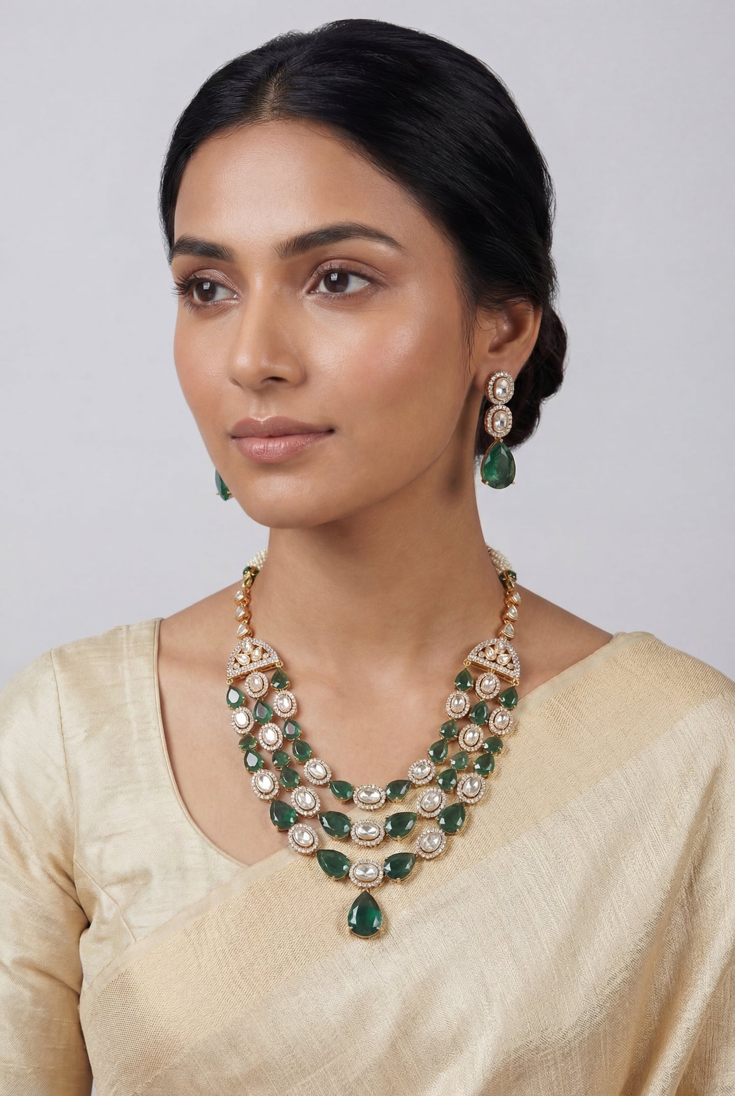 Aayra Green Polki Long Set