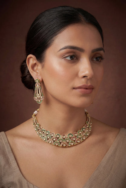 Nyra Multicolor Jadau Necklace Set