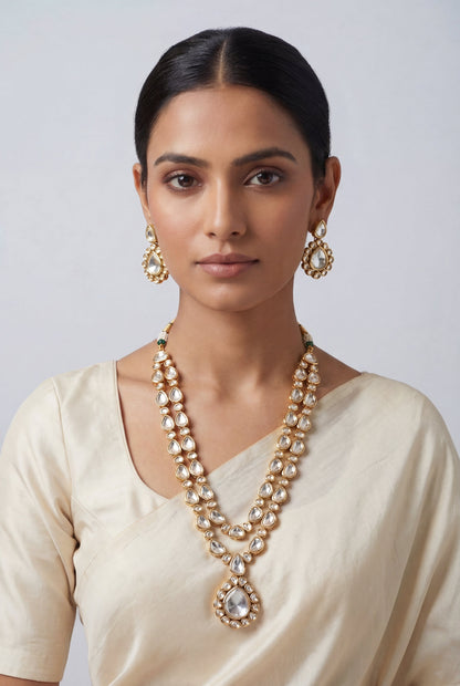 Ira Gold Finish Moissanite Long Set