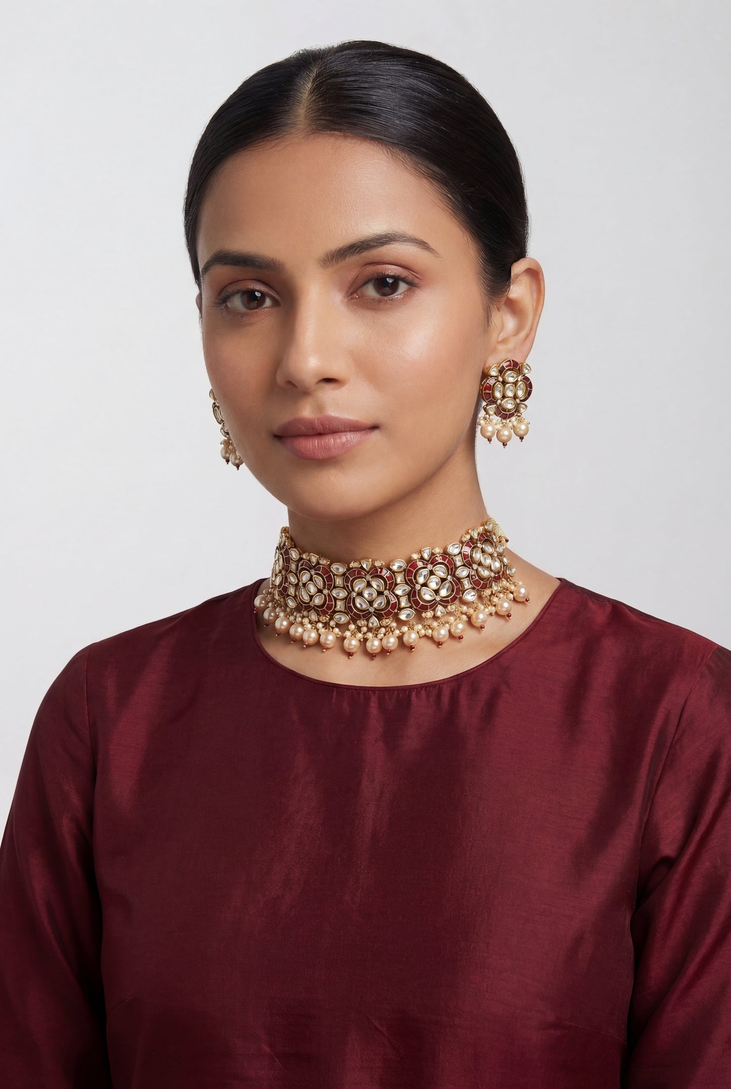 Rishika Pink Kundan Choker