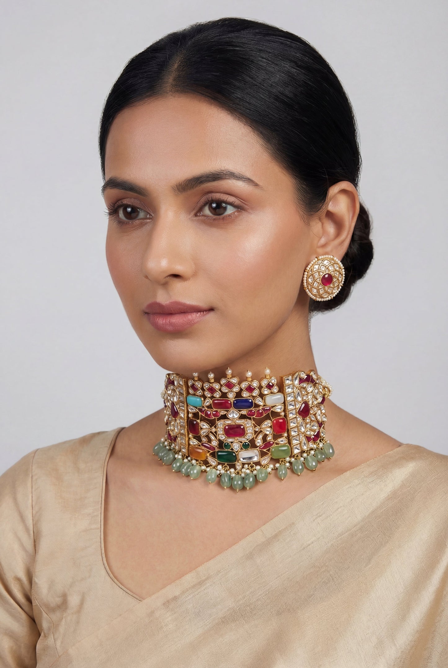 Ishika Multicolor Kundan Choker