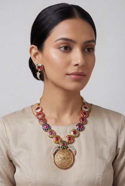 Lavanya Multicolor Kundan Long Set