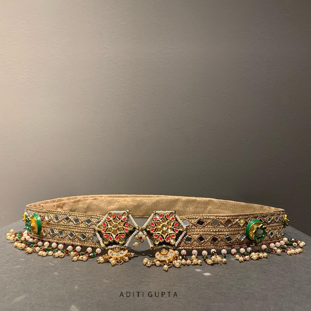 Women's Star shaped Motif Meenakari Belt 
