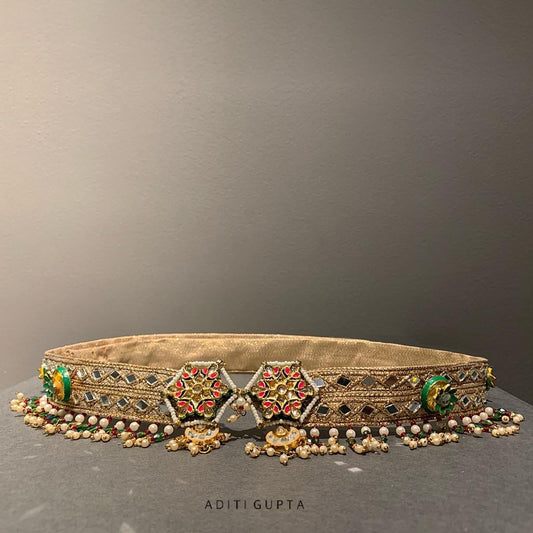 Women's Star shaped Motif Meenakari Belt 