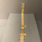 Women's Red semi-circle Meenakari Waist Belt