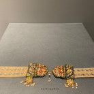 Women's Red semi-circle Meenakari Waist Belt