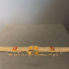 Women's Square Motif Meenakari Waist Belt