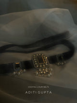 Women's Rectangle Brooch Cocktail Belt