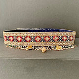  Red-Blue Geometric Meenakari Belt