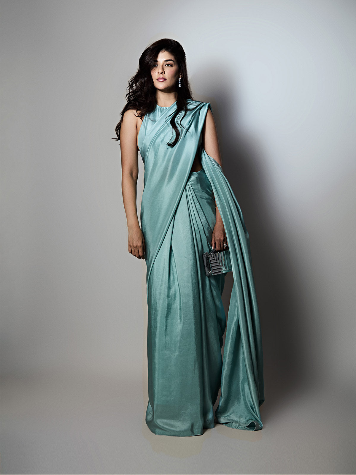 Handwoven Ice Blue Silk Saree