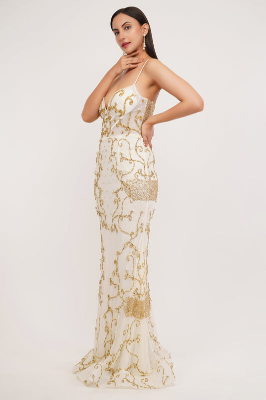 WHITE GOLD GOWN