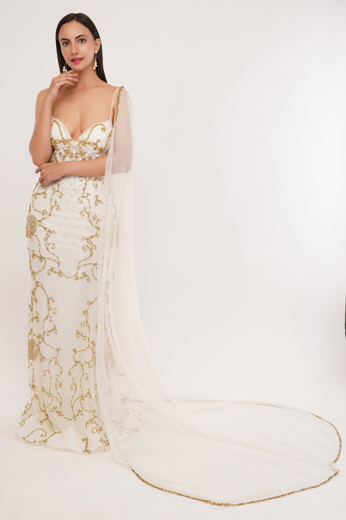 WHITE GOLD GOWN