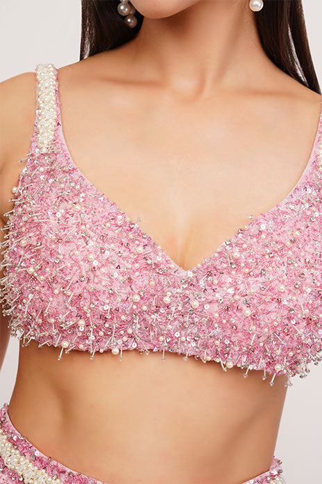 ROSE QUARTZ MERMAID LEHENGA