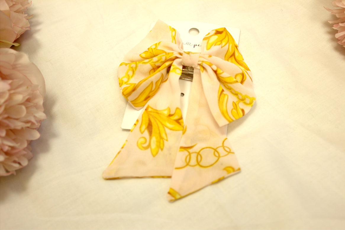 CLASSIC PRINT BOW HAIR CLIP