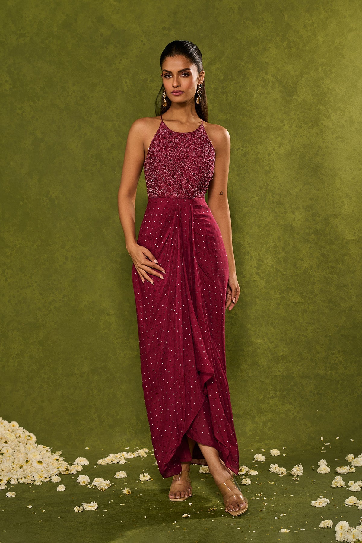 JASMINE COWL DRESS