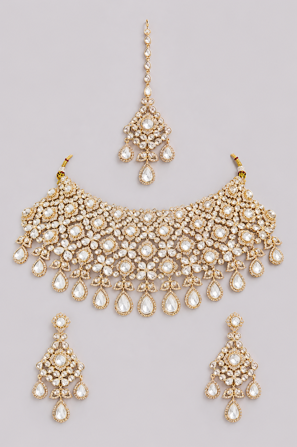 Saanjhika Gold Plated Kundan Bridal Set