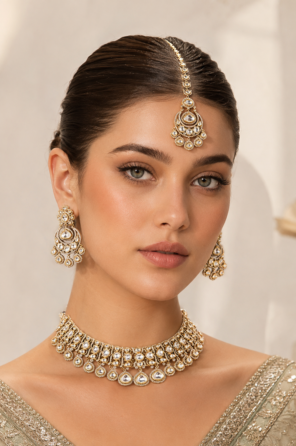 Aarshita Two Tone Finish Polki Choker