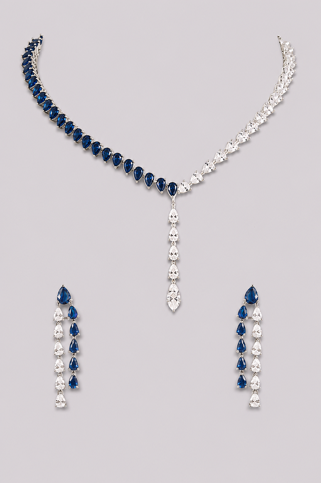 Taarika Sapphire Diamond Necklace Set