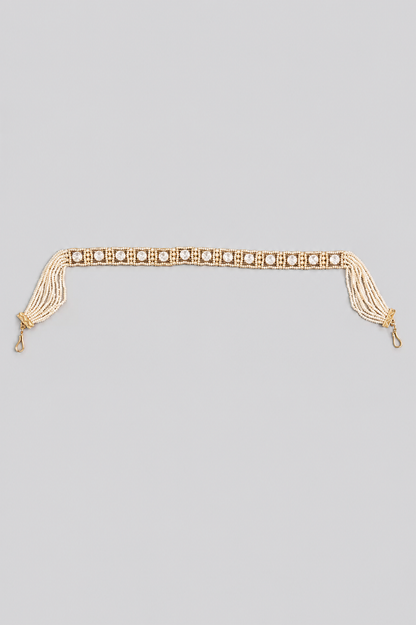 Surangana Pearl Gold Finish Kundan Sheeshpatti