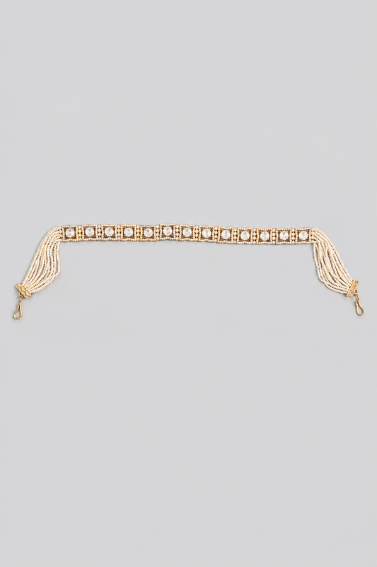 Surangana Pearl Gold Finish Kundan Sheeshpatti