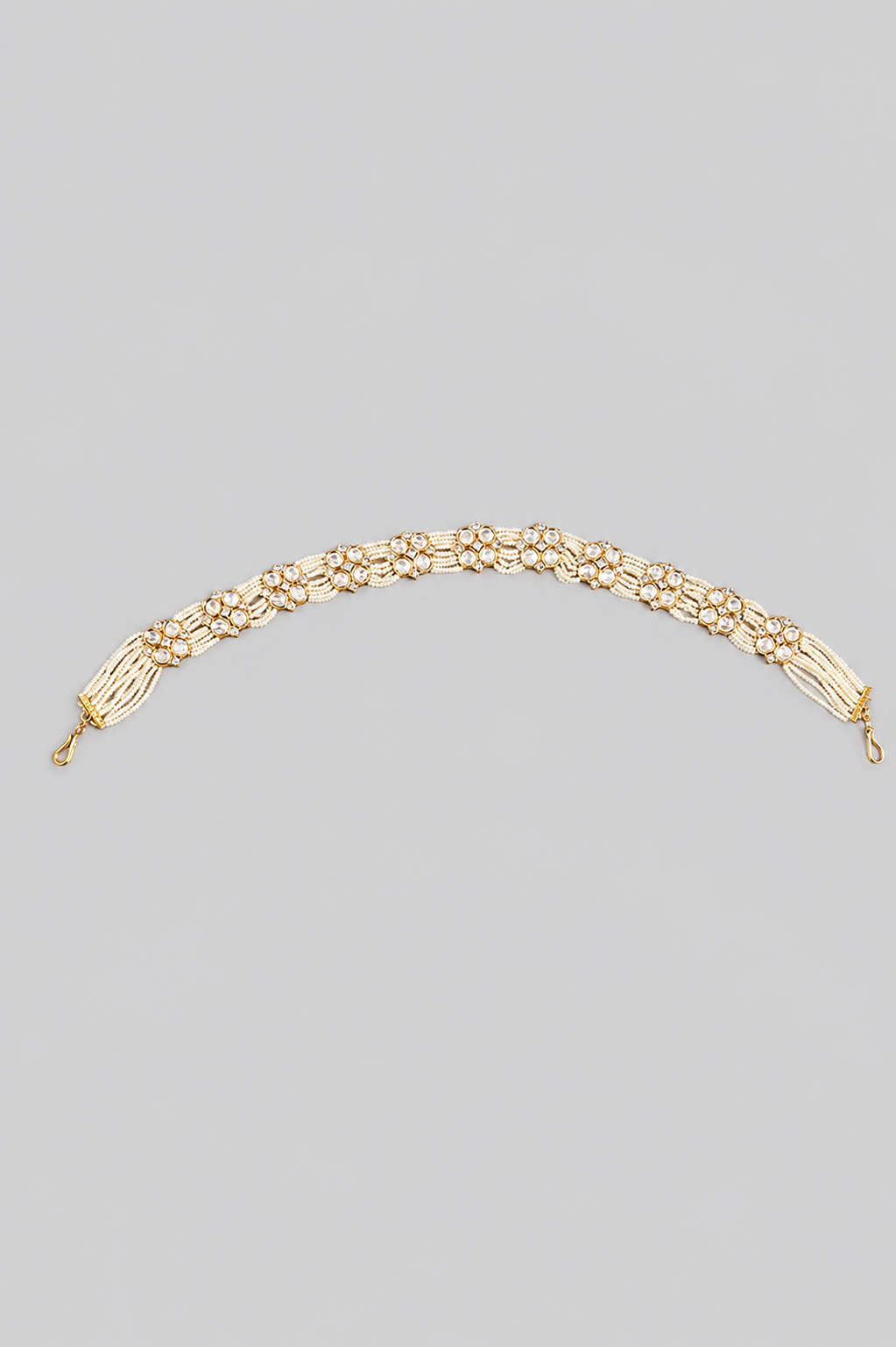 Vatsala Pearl Gold Finish Kundan Sheeshpatti