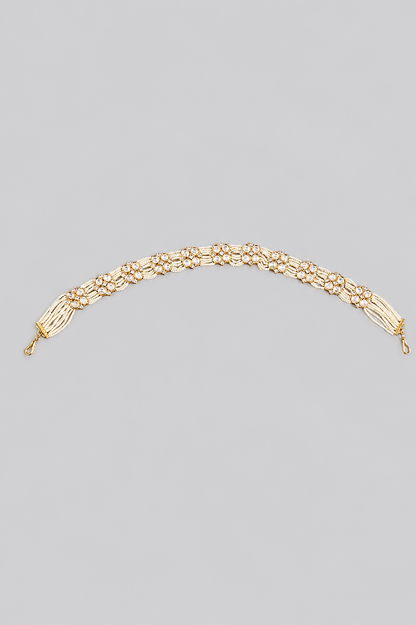 Vatsala Pearl Gold Finish Kundan Sheeshpatti