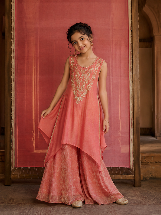 Lumina Coral Kurta Set