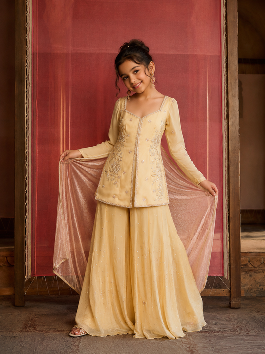 Rosé Butter Yellow Kurta Set