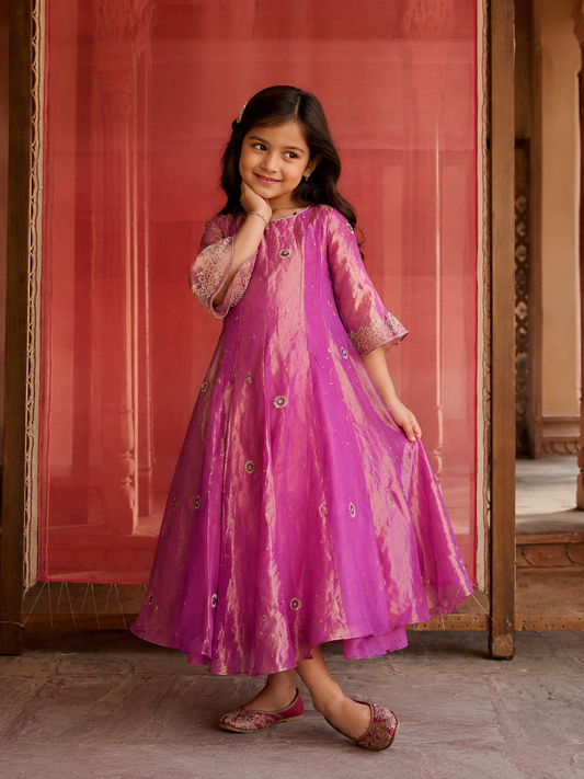 Deep Lavender Aura Tissue Suit Set