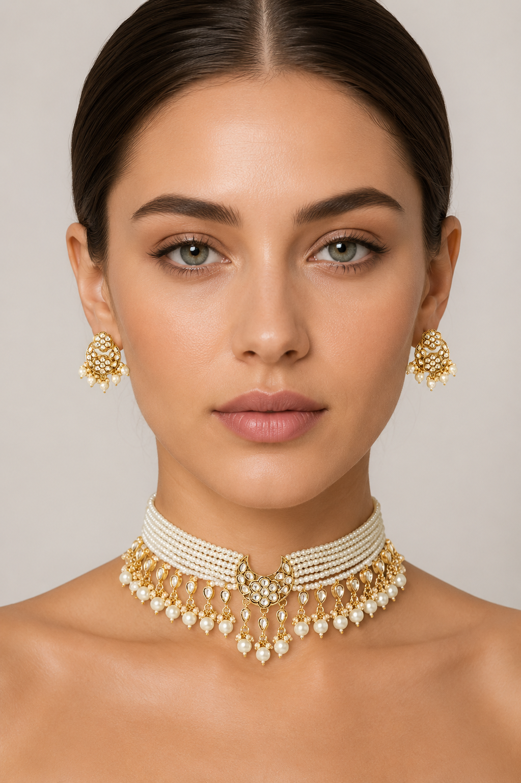 Chandrikaa Pearl Kundan Choker