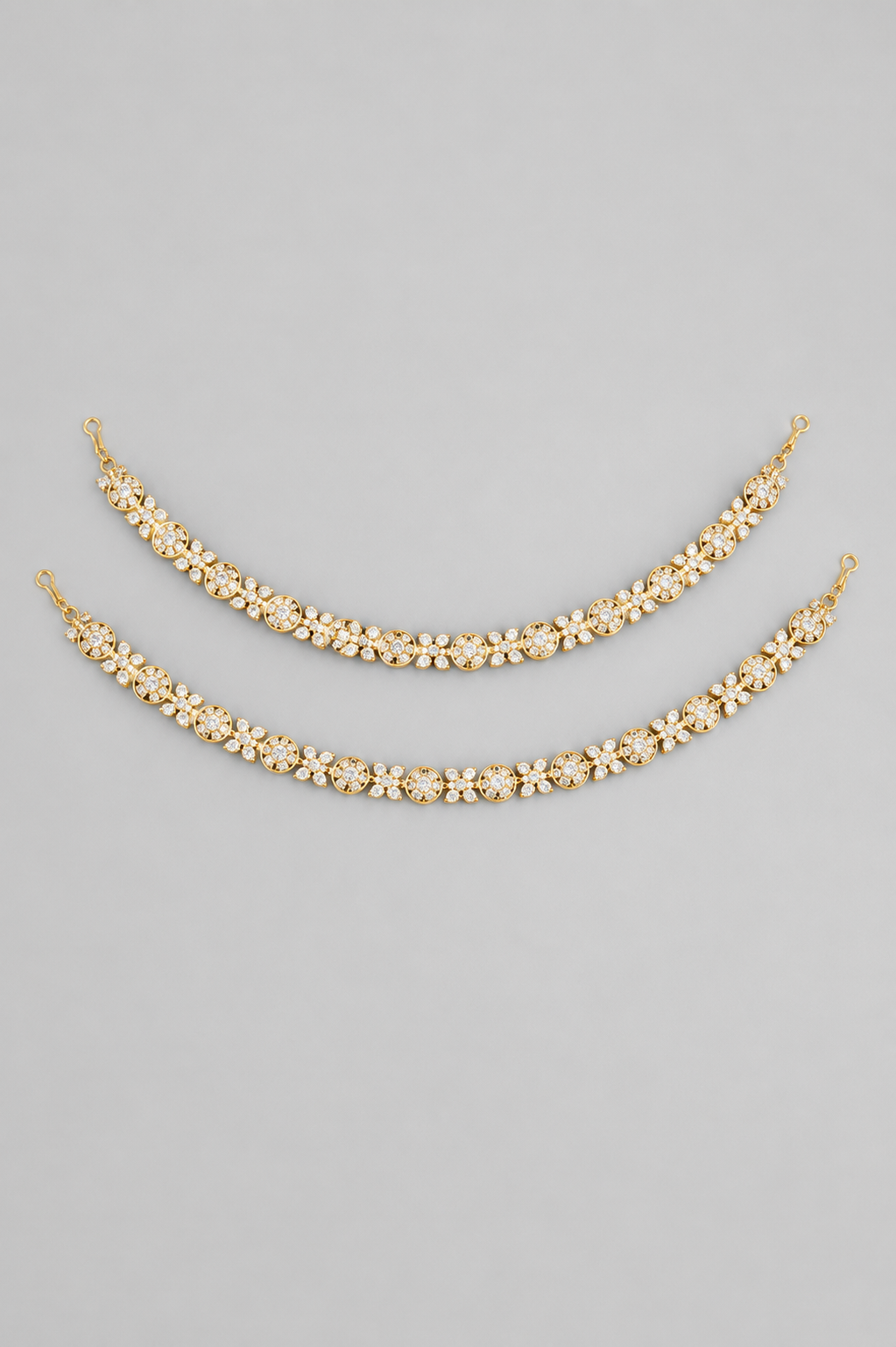 Tara Gold Finish Kundan Polki Anklets