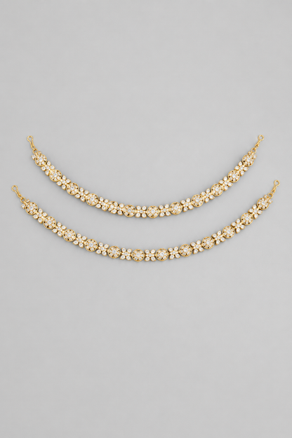 Tara Gold Finish Kundan Polki Anklets