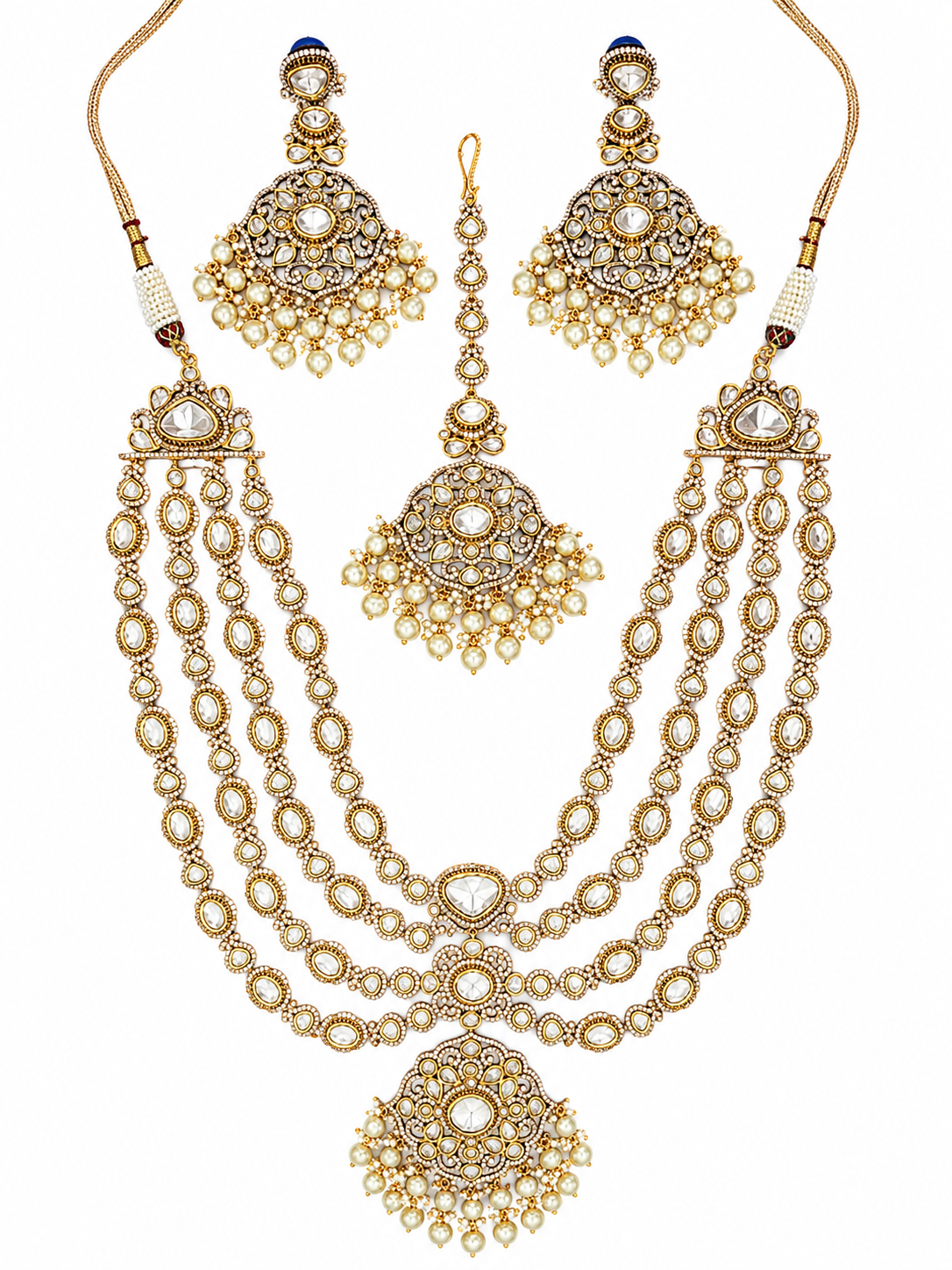 Riaanika Two Tone Finish Polki Long Set