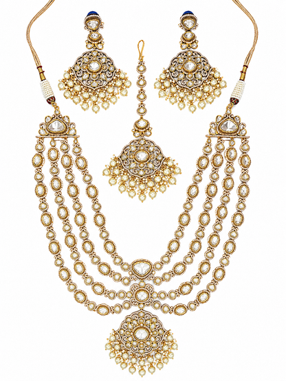 Riaanika Two Tone Finish Polki Long Set