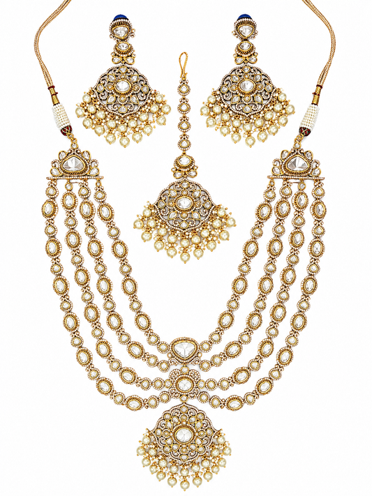Riaanika Two Tone Finish Polki Long Set