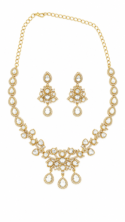 Prishali Gold Plated Kundan Necklace Set