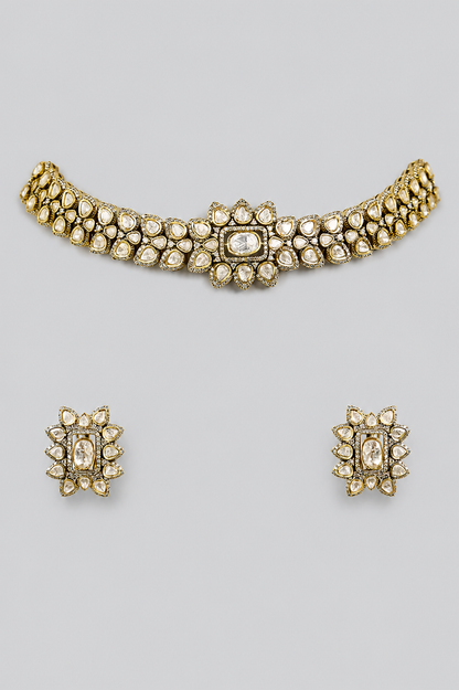 Ojasvi Two Tone Finish Polki Choker